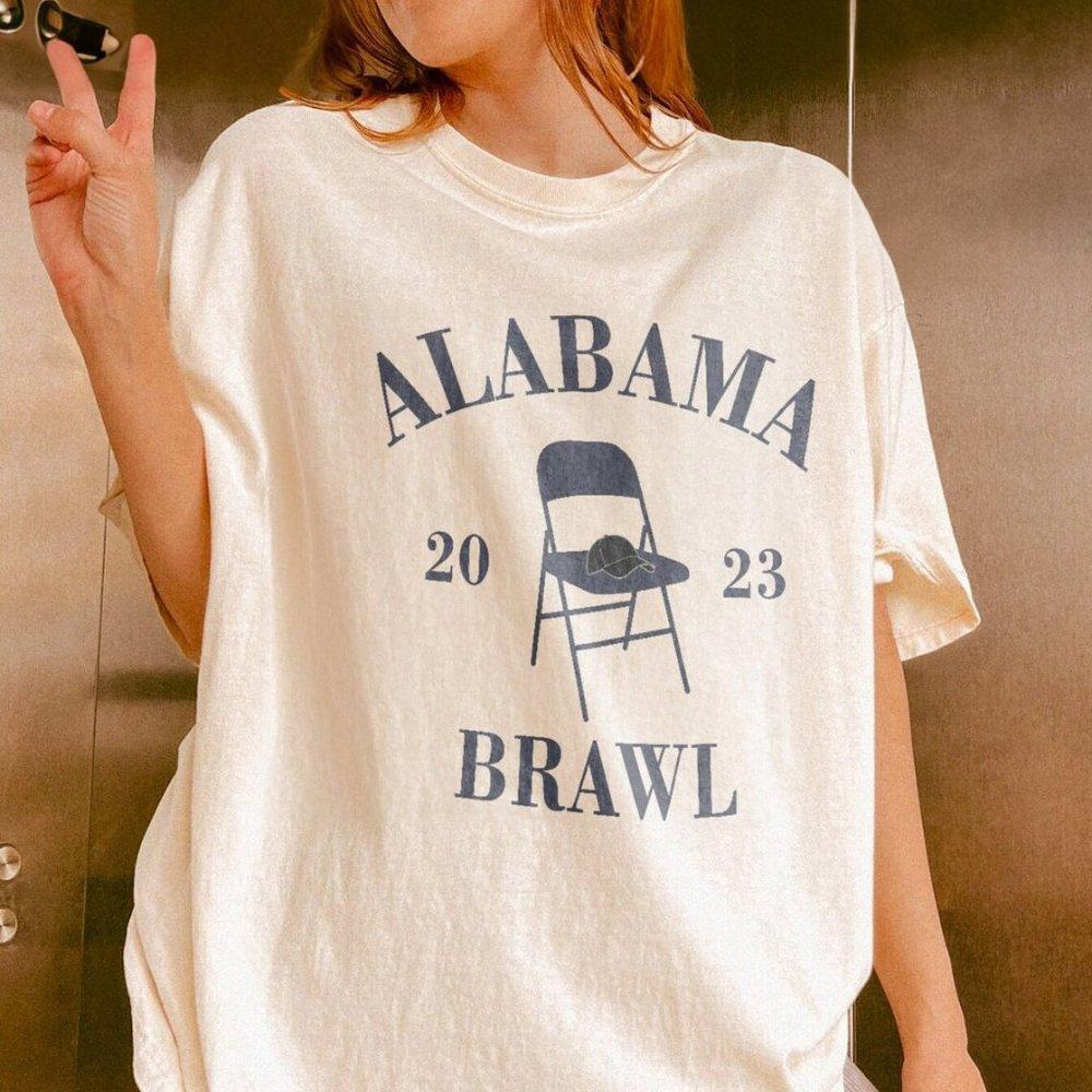 Alabama Brawl Folding Chair Fight A Mass Brawl Breaks Out 2023 Shirt Tee